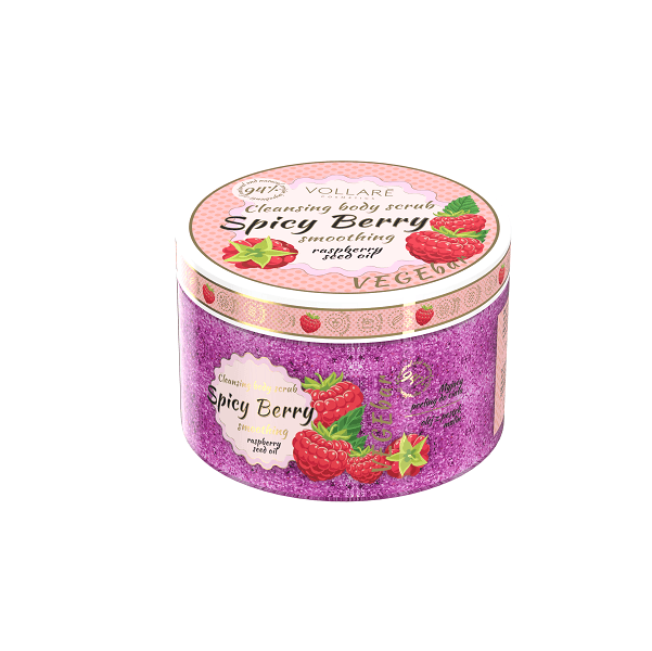 VOLLARE COSMETICS VEGEBAR SPICY BERRY CLEANSING BODY SCRUB